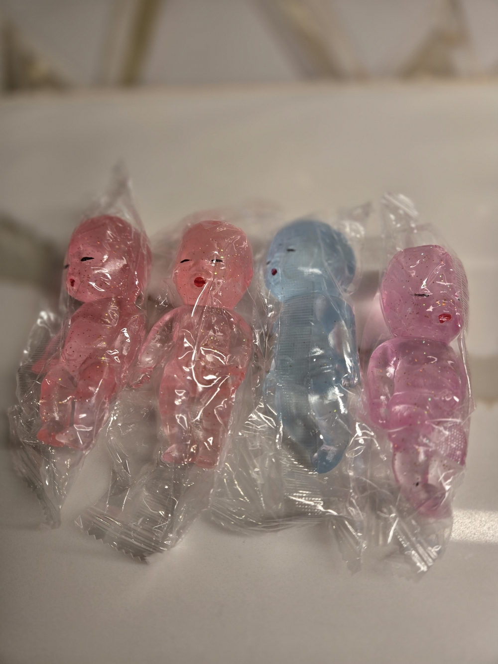 Squishy Baby Figurines - Assorted Colors. 4 Inch. 4 For 25